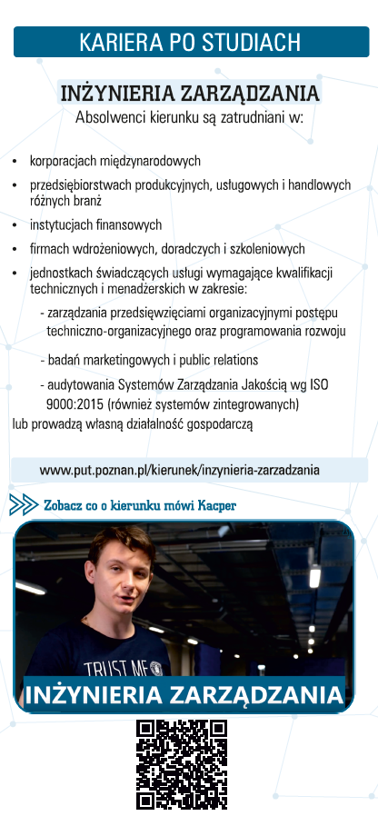Inżynieria Zarządzania | Wydział Inżynierii Zarządzania